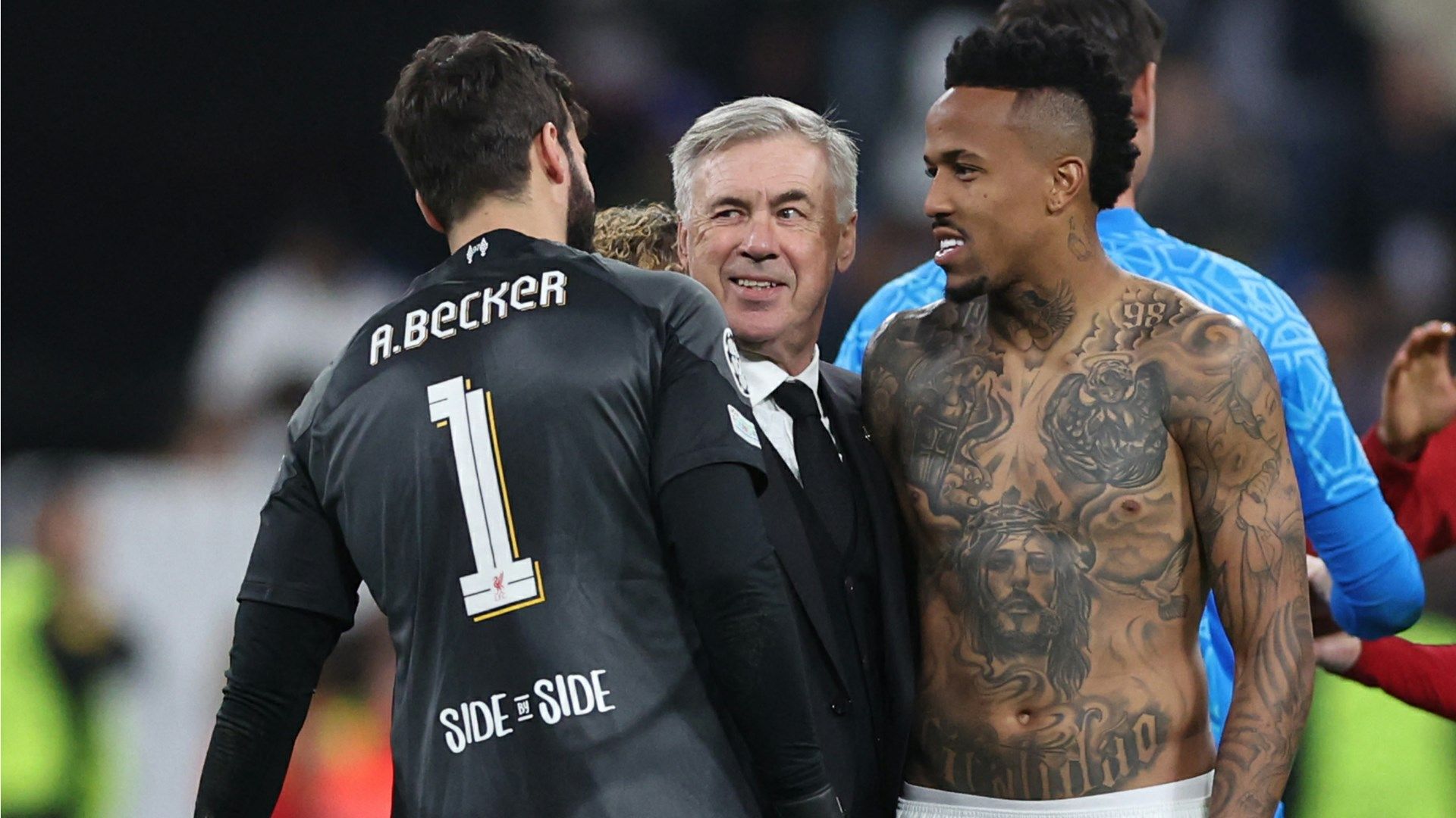 Carlo Ancelotti, Alisson, Eder Militao