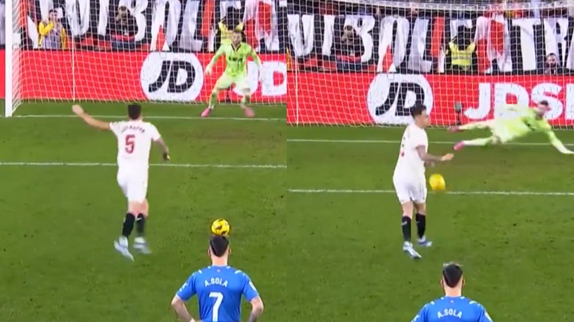 Ocampos penalty Sevilla Alaves