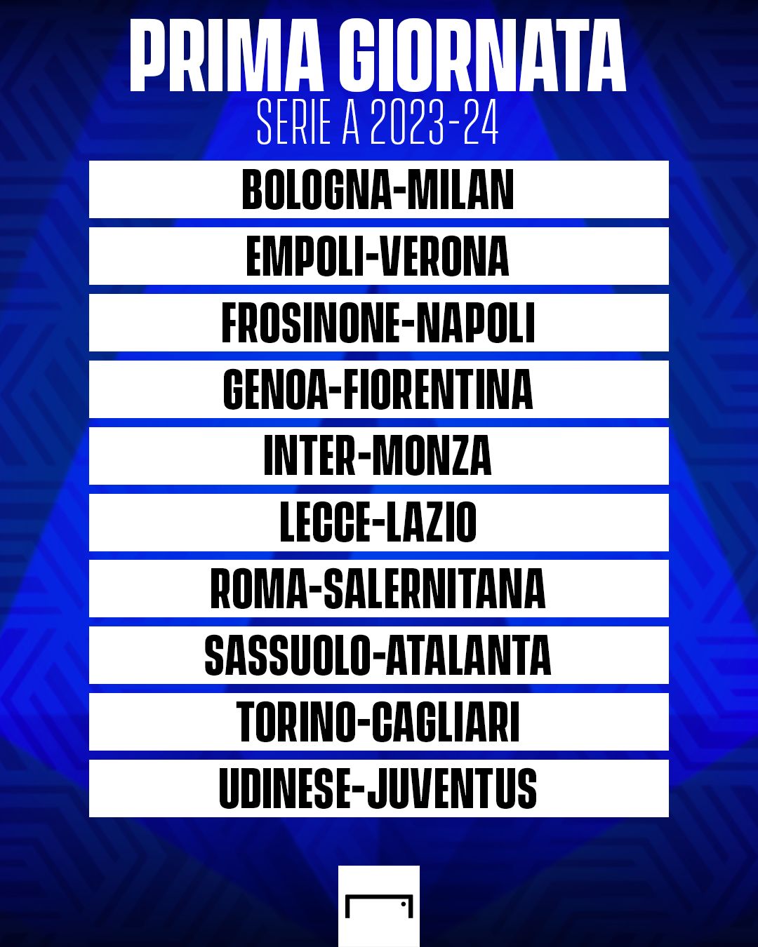 Prima giornata Serie A 2023/24