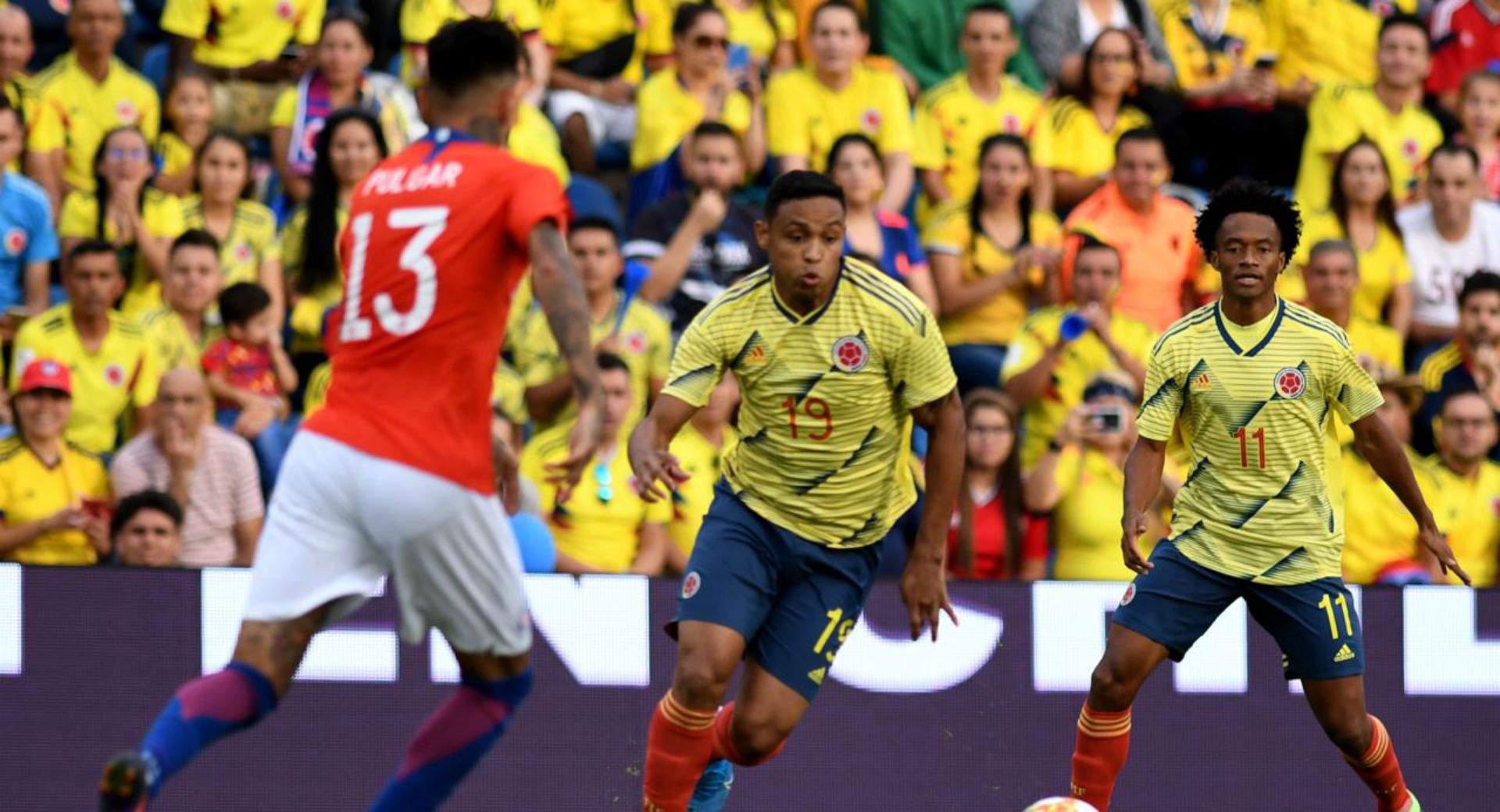 121019 Colombia Chile Erick Pulgar Luis Muriel Juan Guillermo Cuadrado
