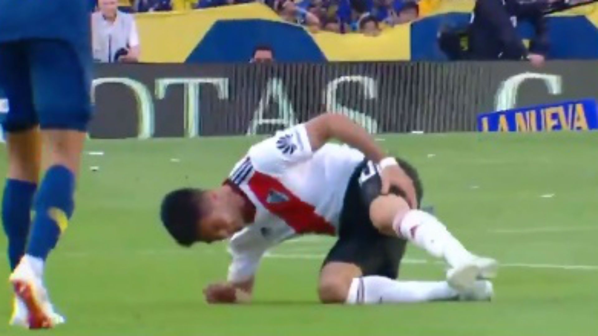 CAPTURA Lesion Pity Martinez Boca River Superclasico Superliga 23092018