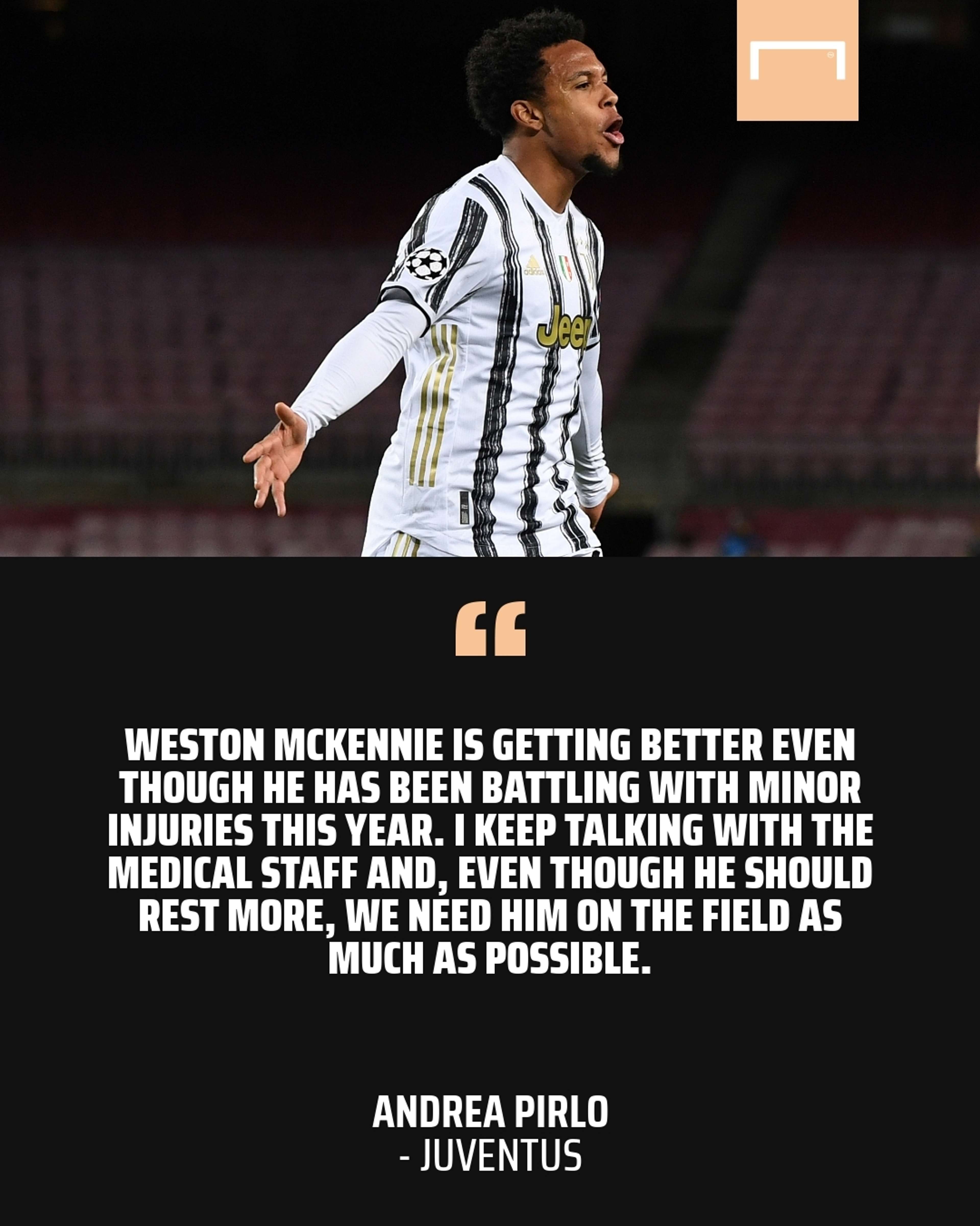 Weston McKennie Andrea Pirlo Juventus GFX