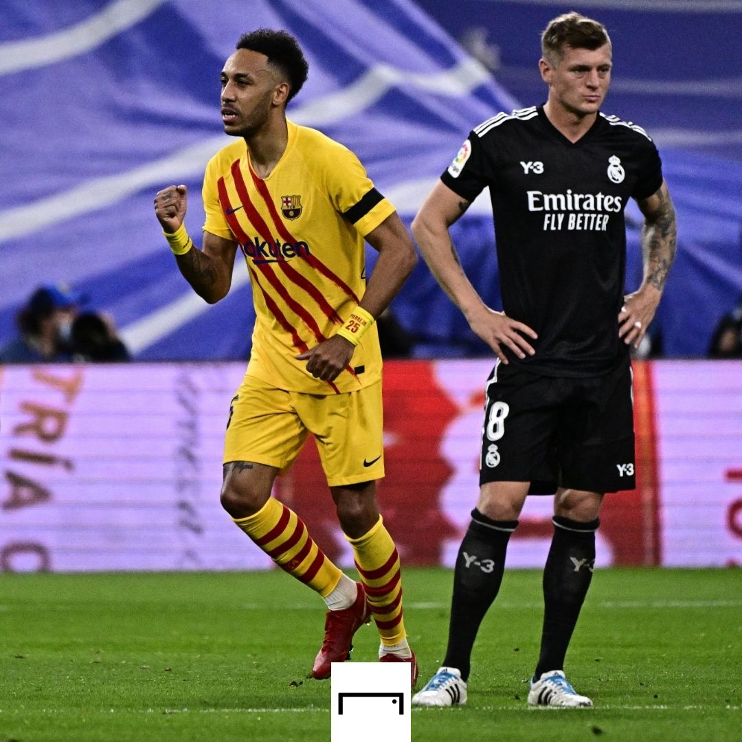 Pierre-Emerick Aubameyang Toni Kroos Barcelona Real Madrid 2021-22 GFX