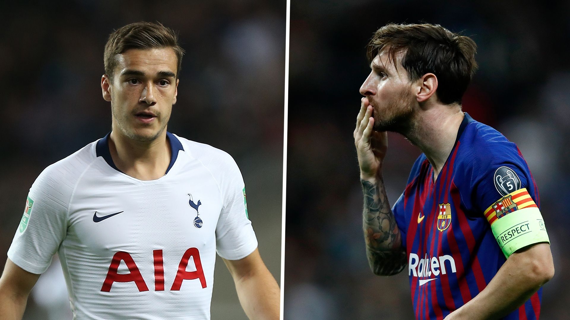 Harry Winks, Lionel Messi composite