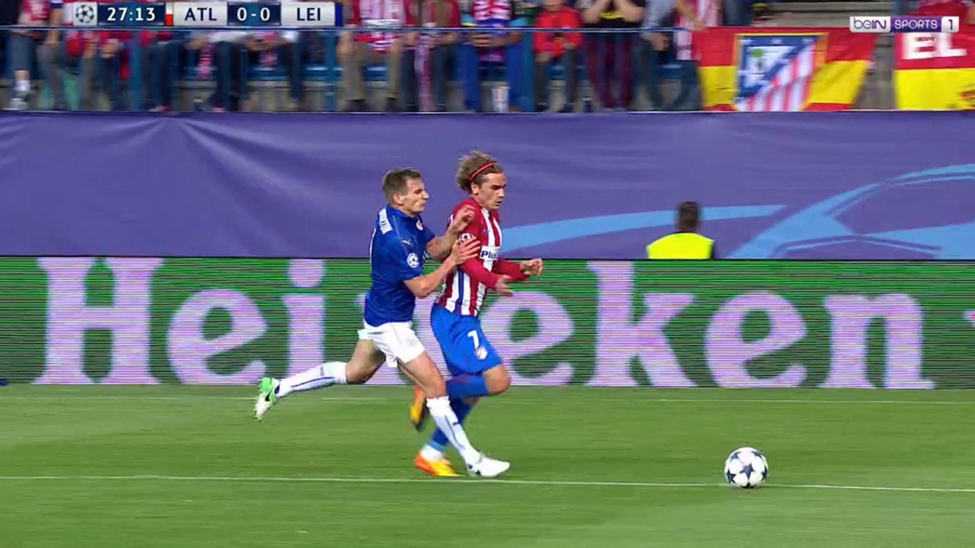 Penalti Antoine Griezmann Atletico Leicester UCL 12042017