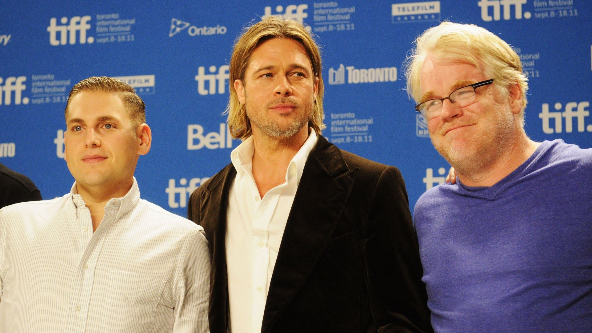 Brad Pitt Jonah Hill Philipp Seymour Hoffman Moneyball