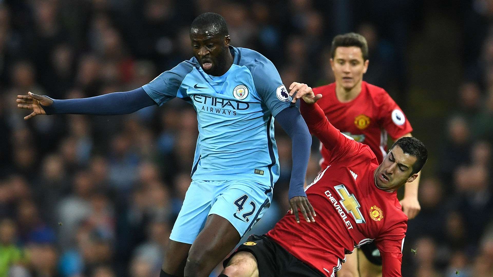 Yaya Toure Manchester City Henrikh Mkhitaryan Manchester United