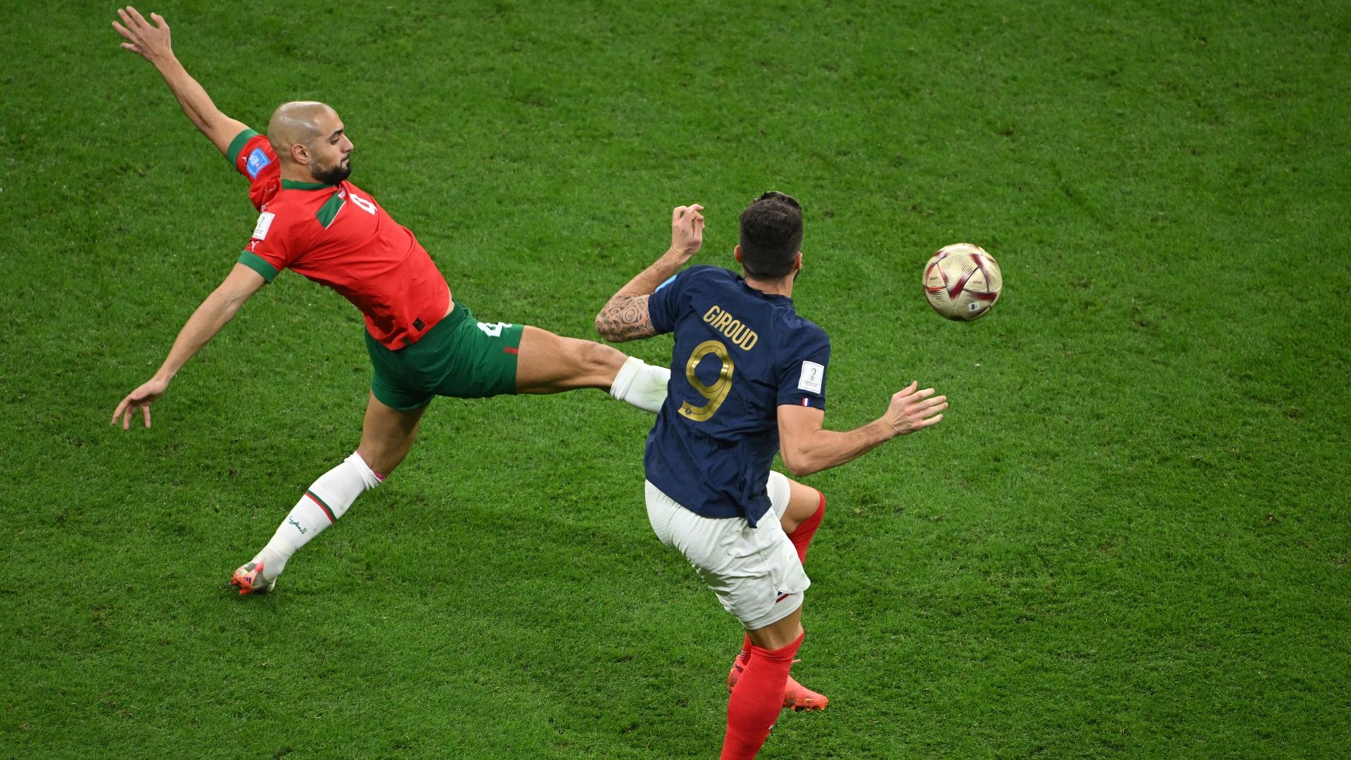 Sofyan Amrabat Olivier Giroud Morocco France World Cup 2022
