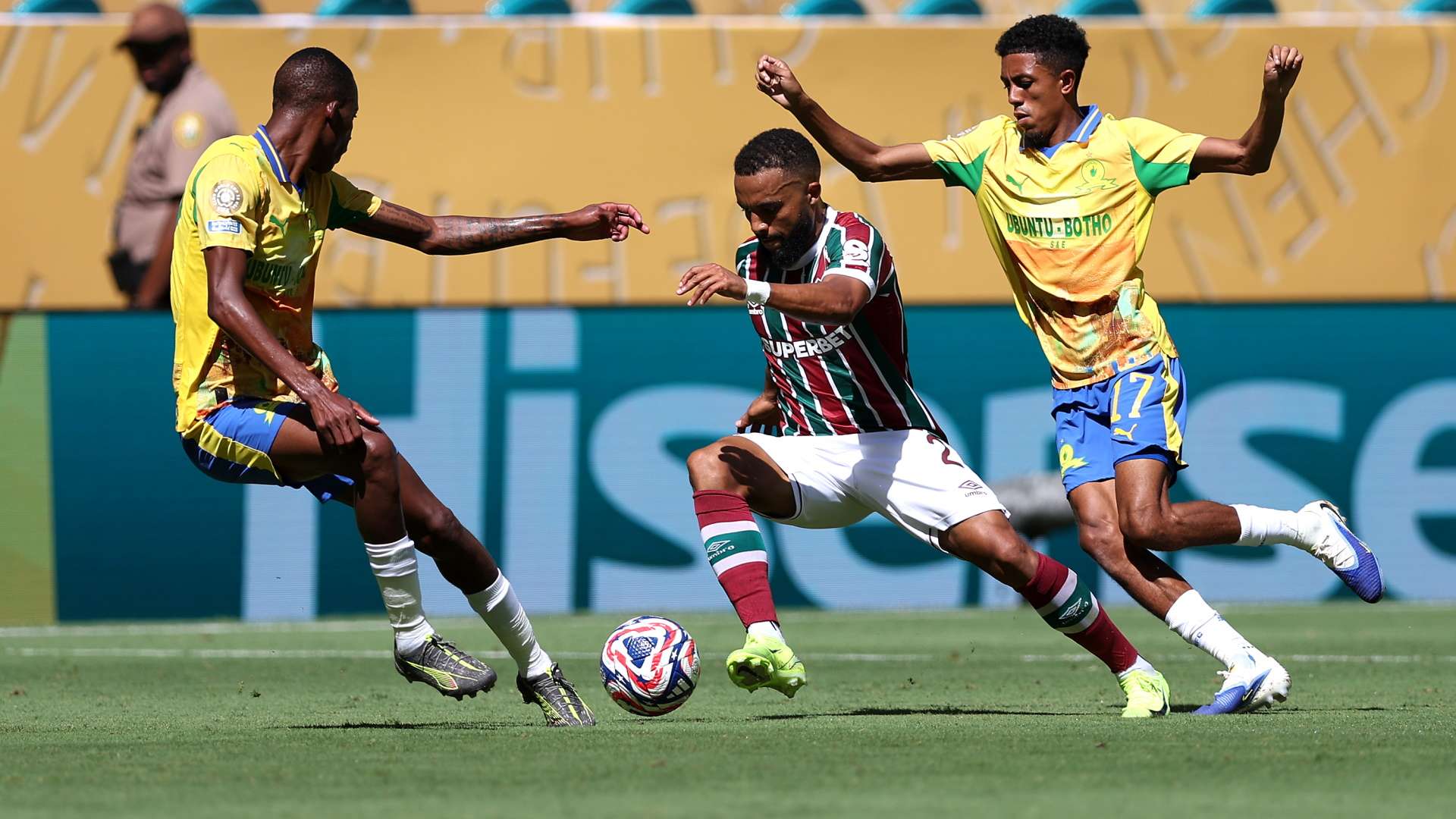 Divine Lunga, Samuel Xavier, Tashreeq Matthews, Mamelodi Sundowns vs Fluminense, June 2025