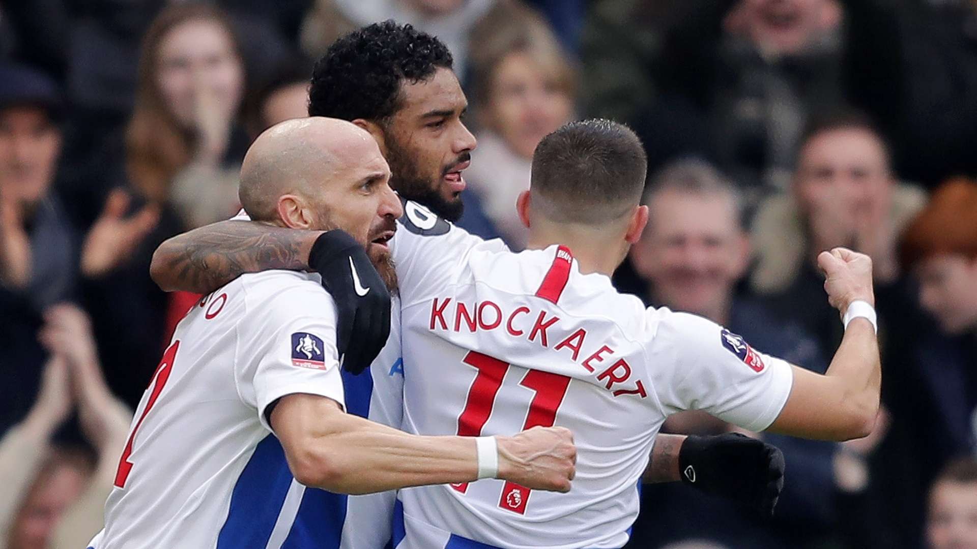 Brighton celebrate vs Derby