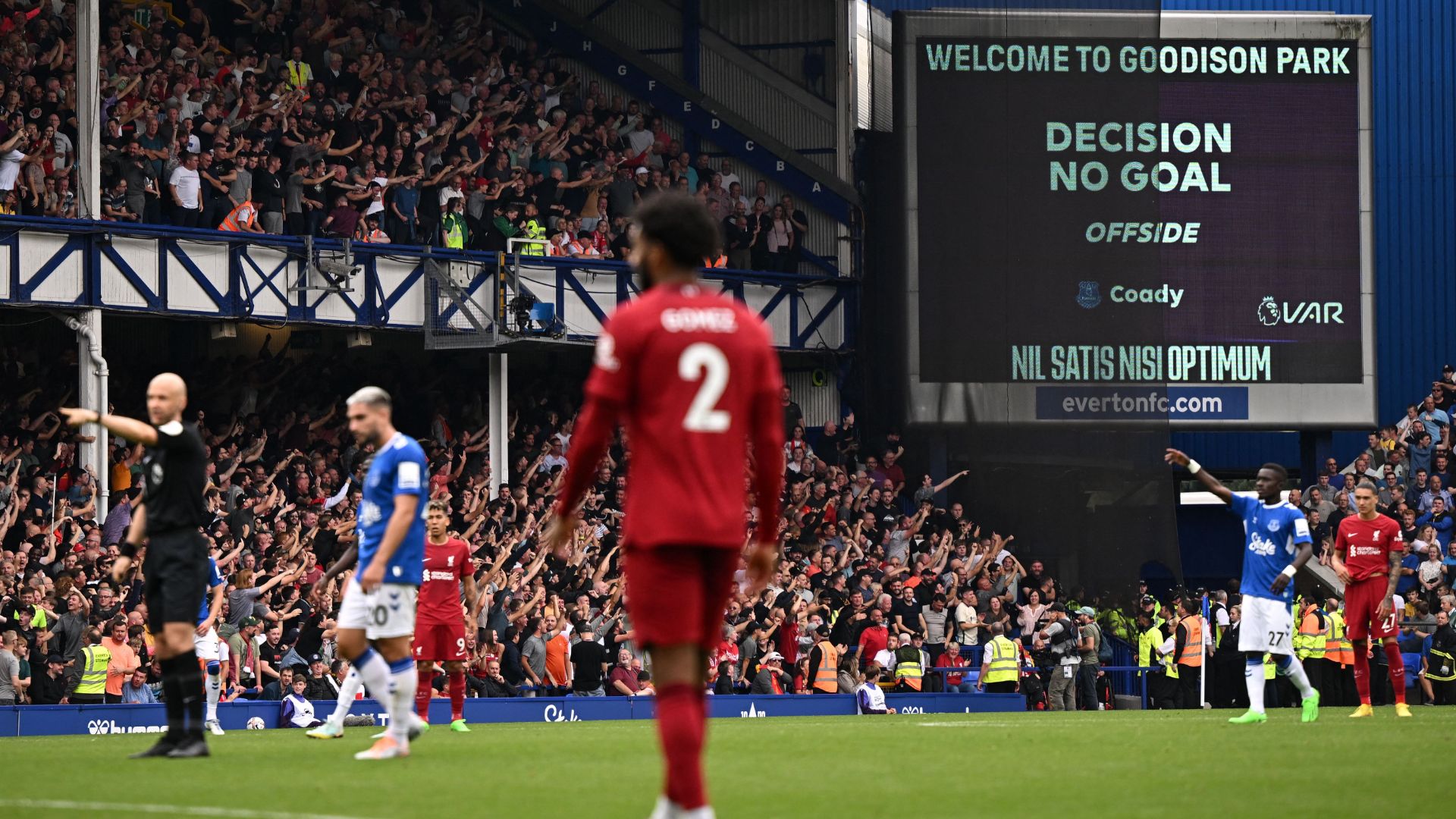 VAR No Goal Everton Liverpool 2022-23