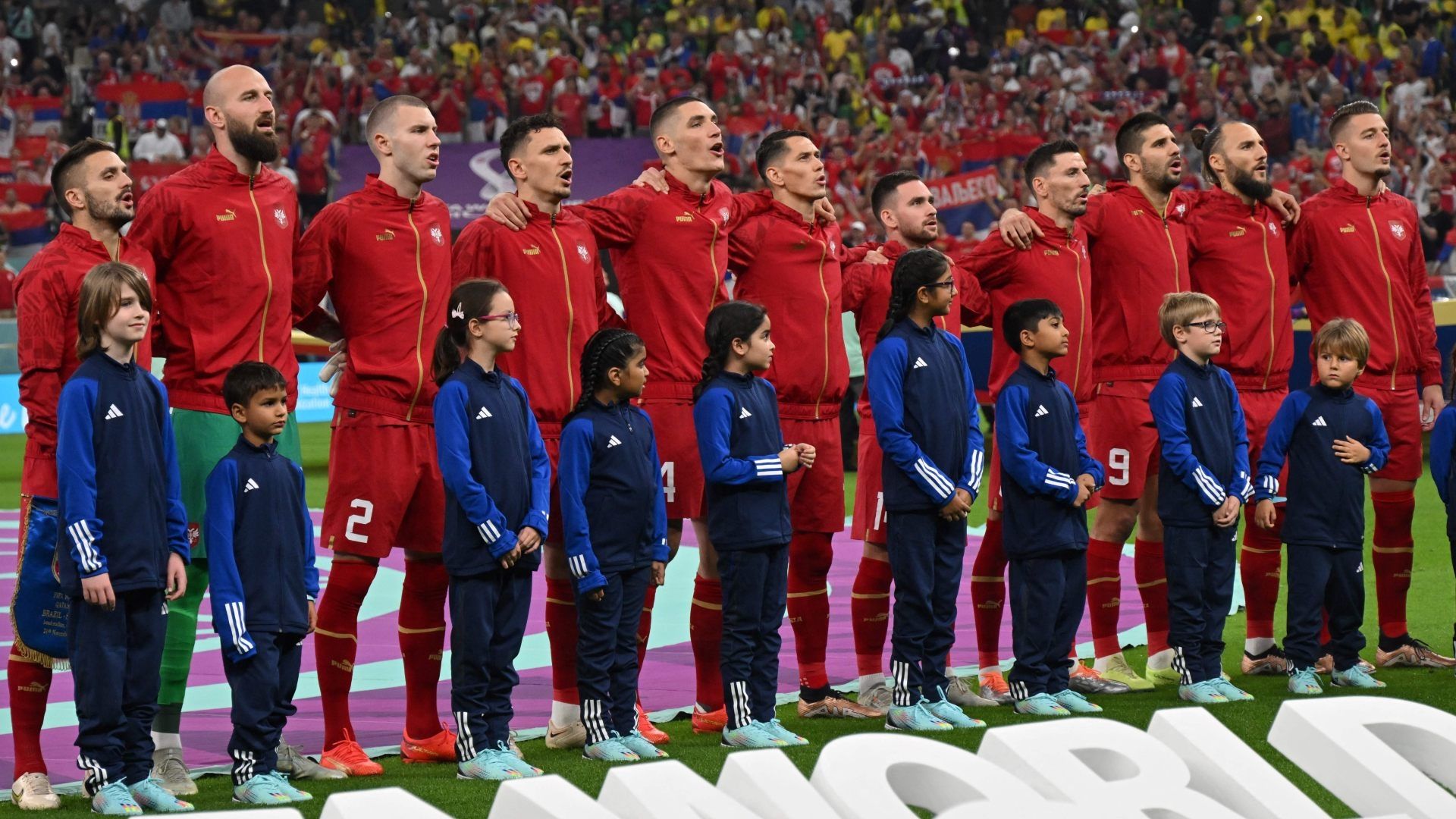 Time da Sérvia perfilado, Copa do Mundo 2022