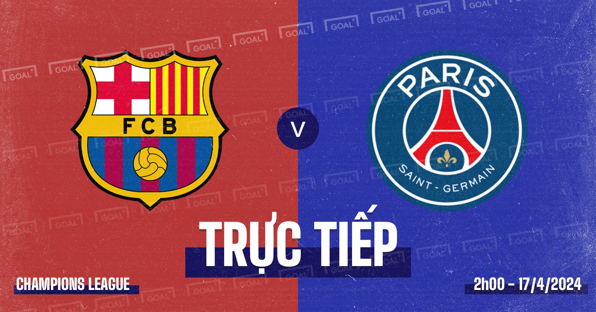 Barcelona vs PSG Champions League 2023-24 GFX