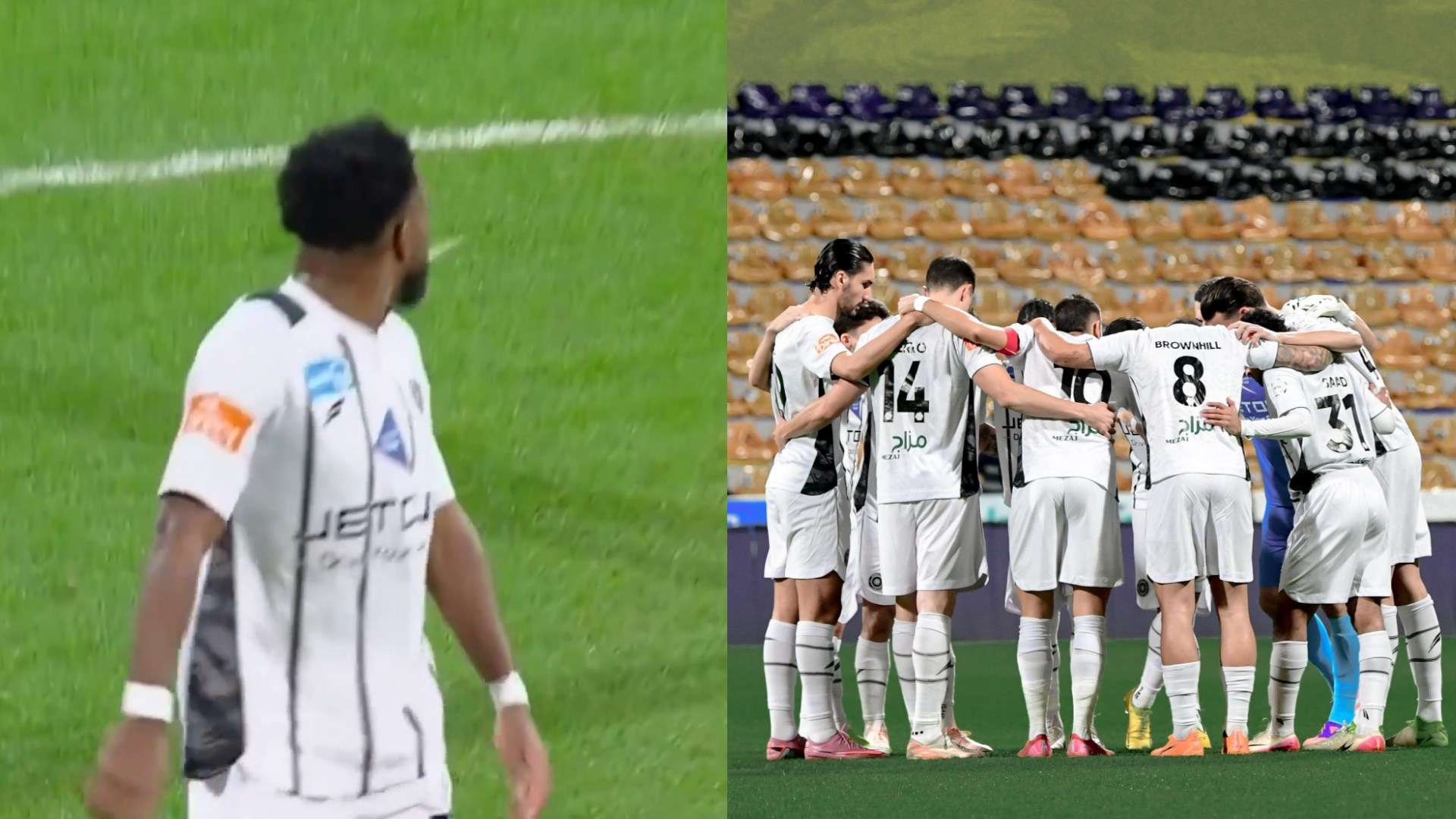 Shabab Abdullah Maatouq spits on the referee