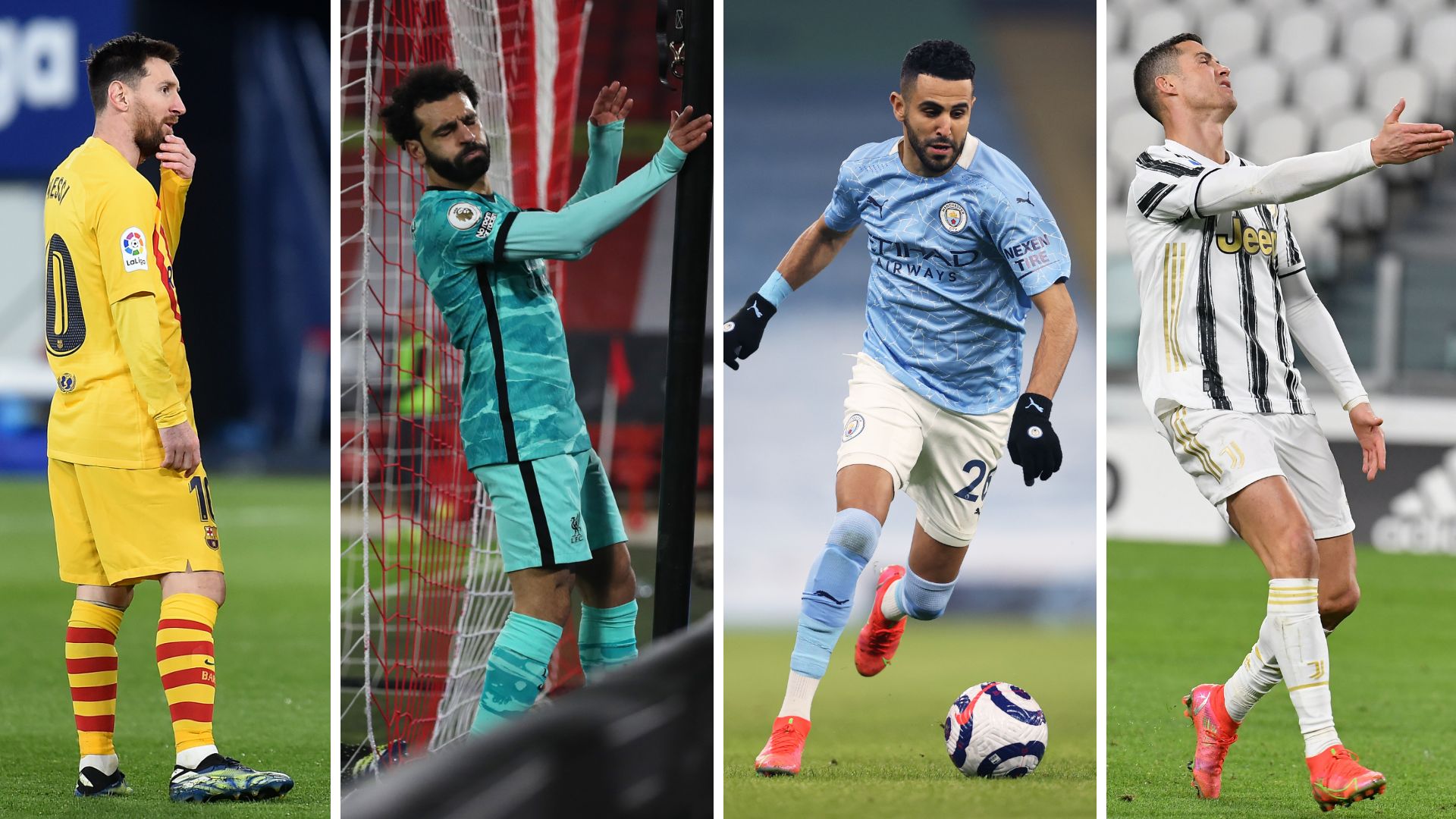 Messi, Salah, Mahrez, Ronaldo