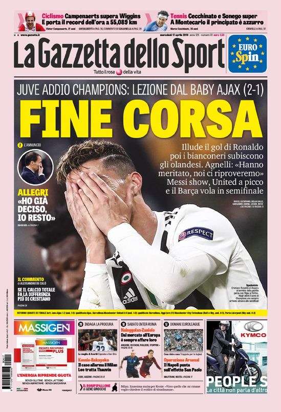 Une Gazetta Dello Sport 17/04/2019