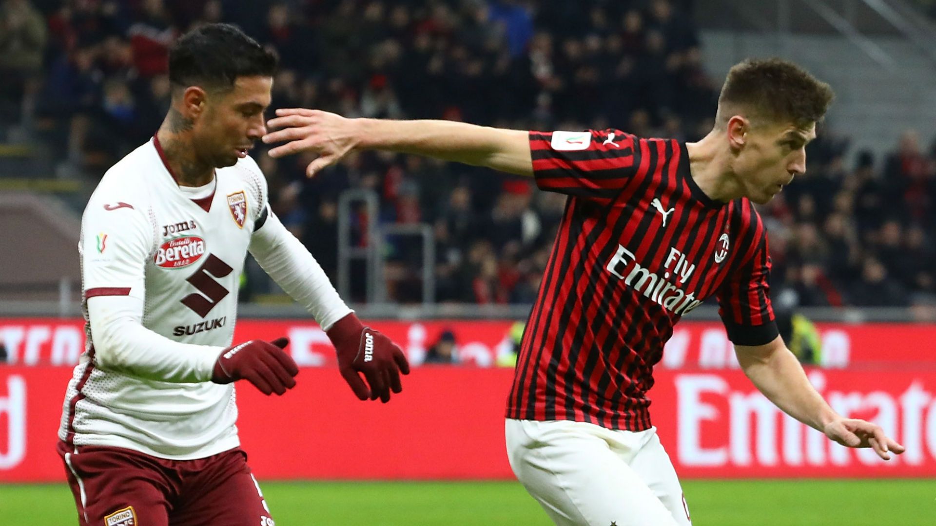 Izzo Piatek Milan Torino Italy Cup