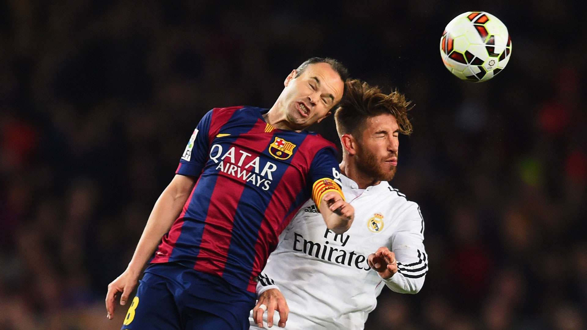Sergio Ramos Andres Iniesta Real Madrid FC Barcelona La Liga Primera Division 03222015