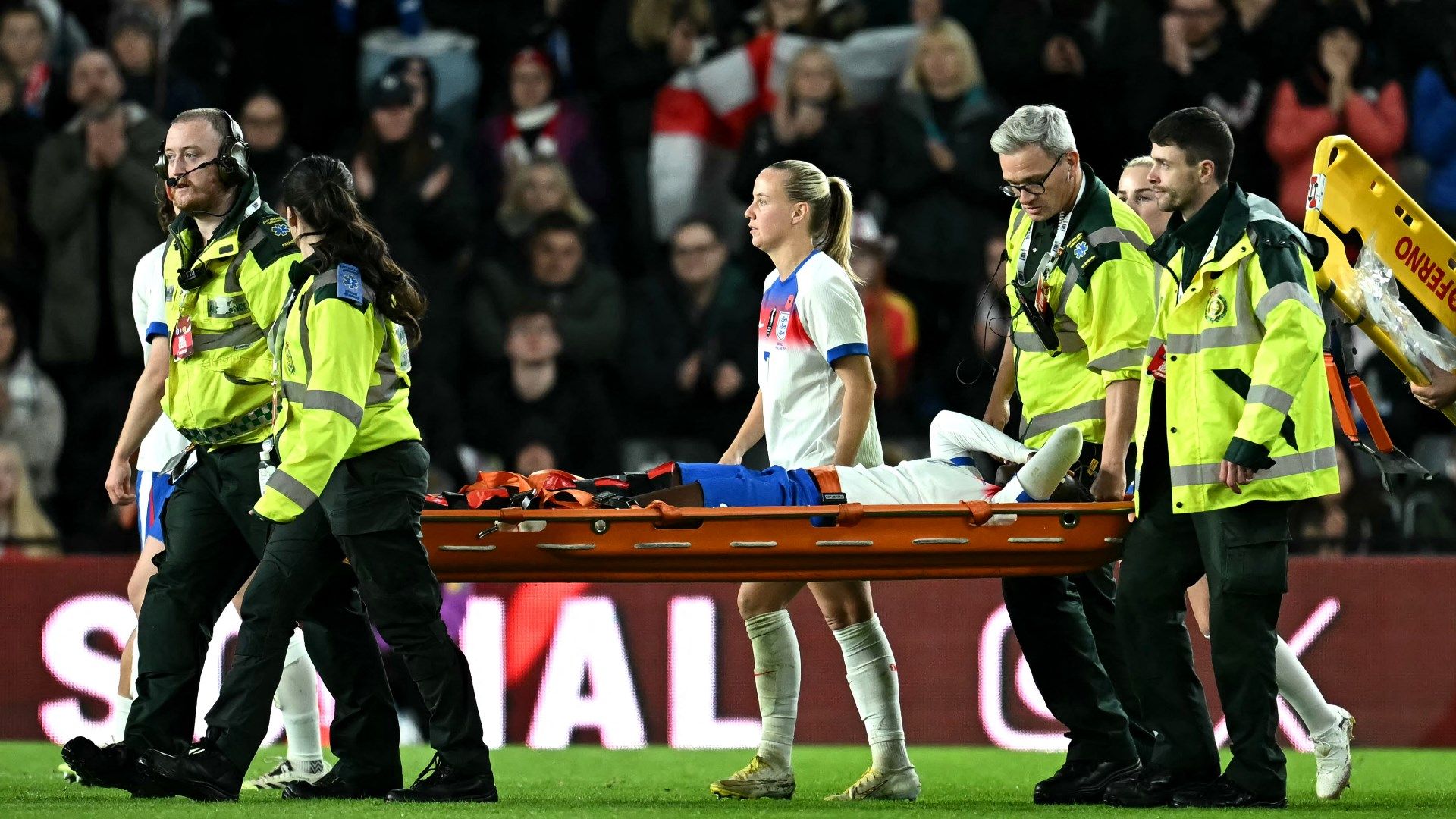 Michelle Agyemang stretcher England Women 2025