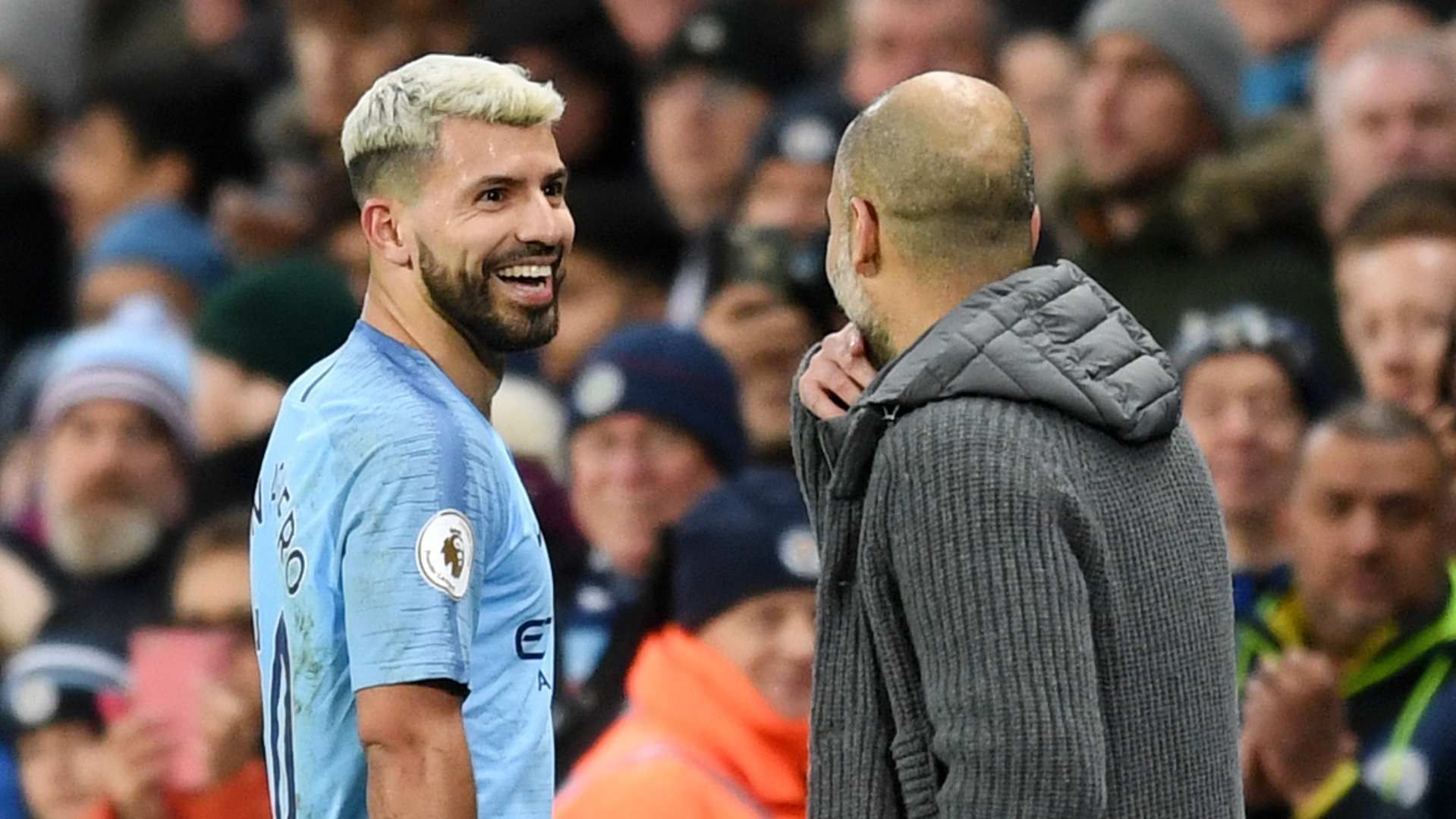 2019-02-10 Sergio Aguero Pep Guardiola