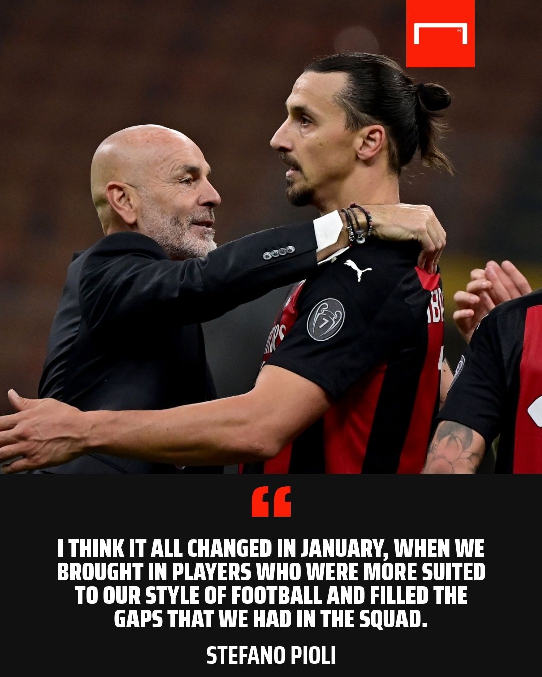 Zlatan Ibrahimovic Stefano Pioli AC Milan 2020-21 GFX