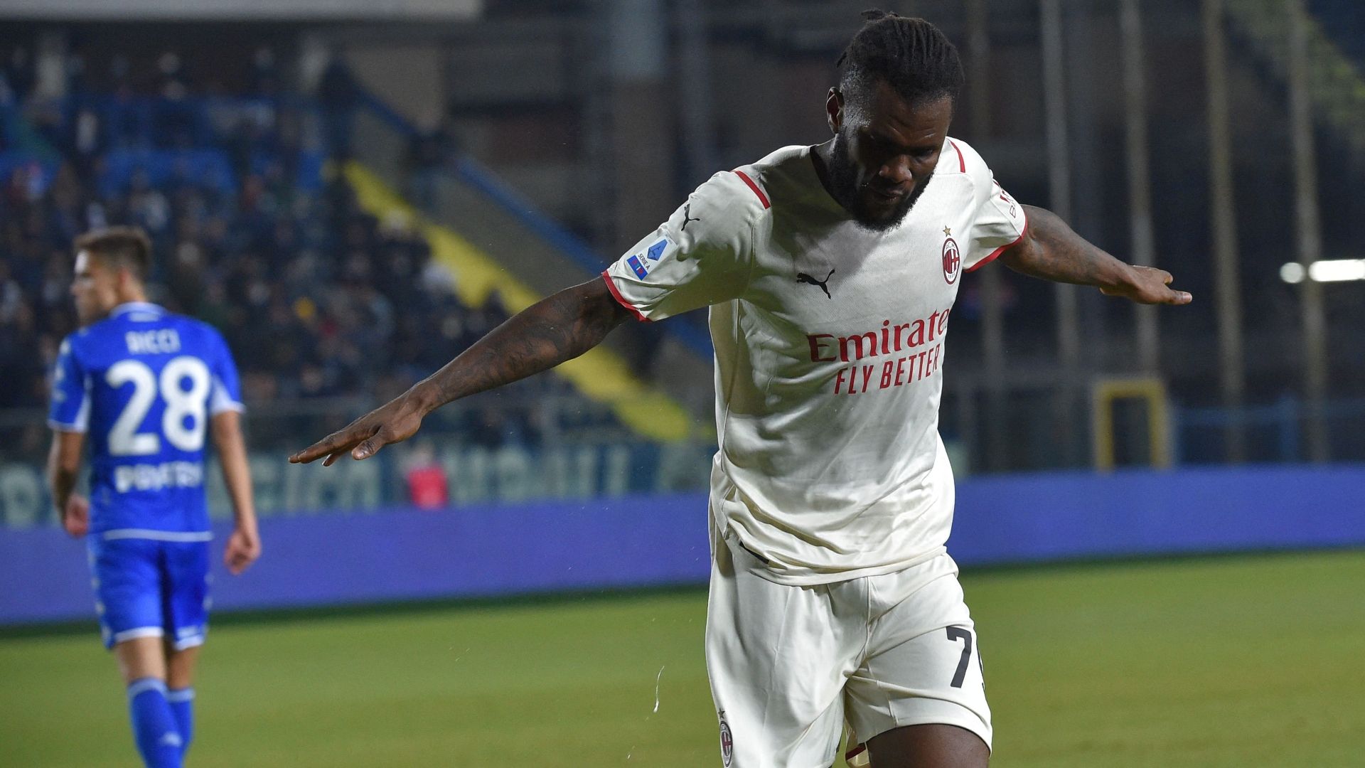 Kessié celebrating Empoli Milan Serie A