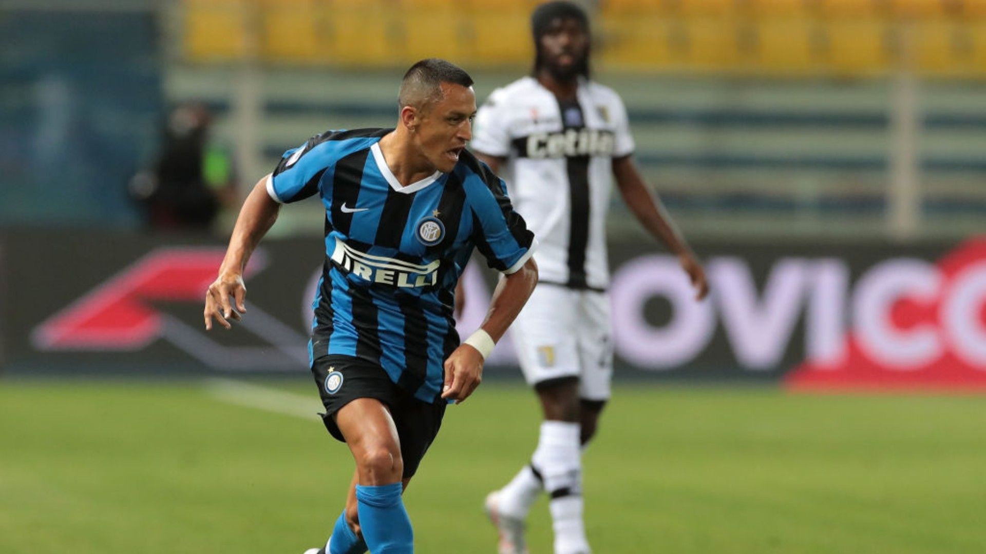 alexis sánchez en un parma vs inter