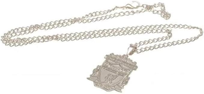 قلادة وسلسلة مطلية بالفضة بشعار ليفربول  