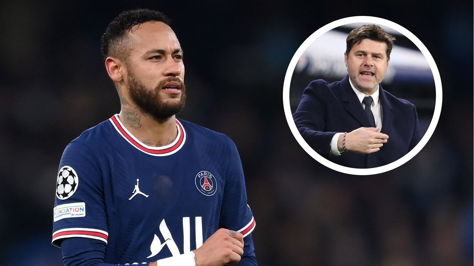 Neymar Mauricio Pochettino Paris Saint-Germain 2021-22 GFX