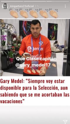 Gary Medel Arturo Vidal Instagram 2018
