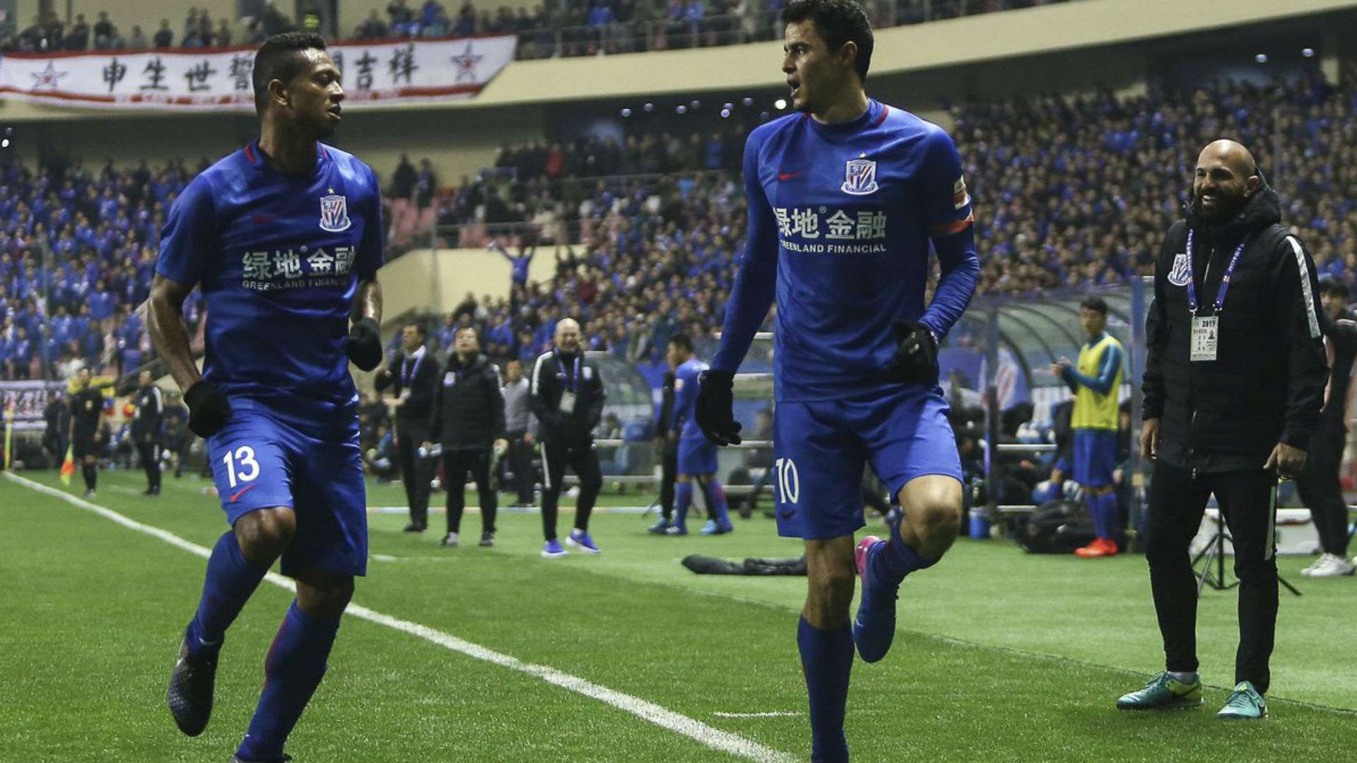 Fredy Guarín y Giovanni Moreno. Shanghai