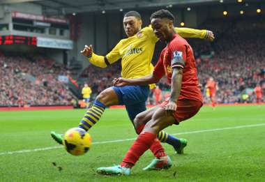 Liverpool_Arsenal_Raheem Sterling_Alex Oxlade-Chamberlain