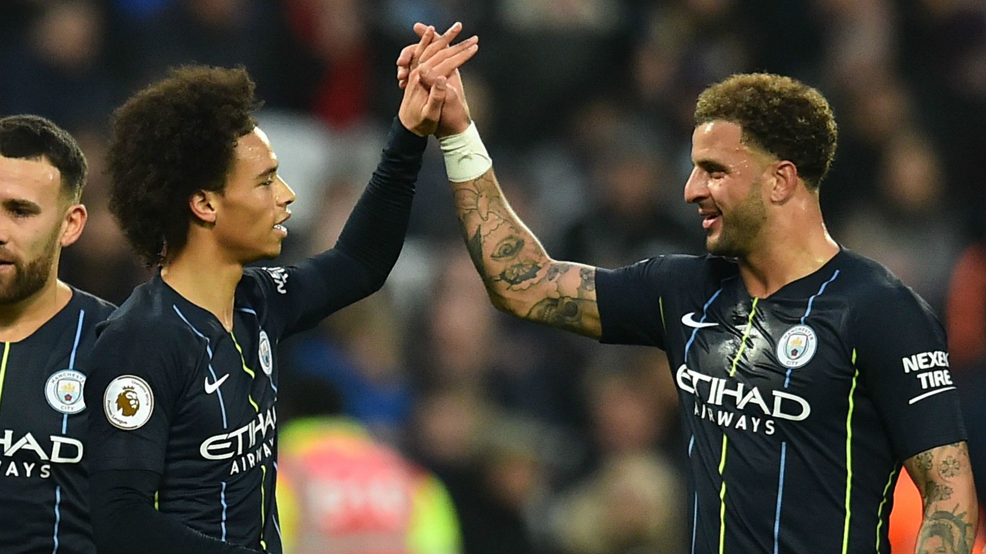 Leroy Sane Kyle Walker Manchester City 2018-19