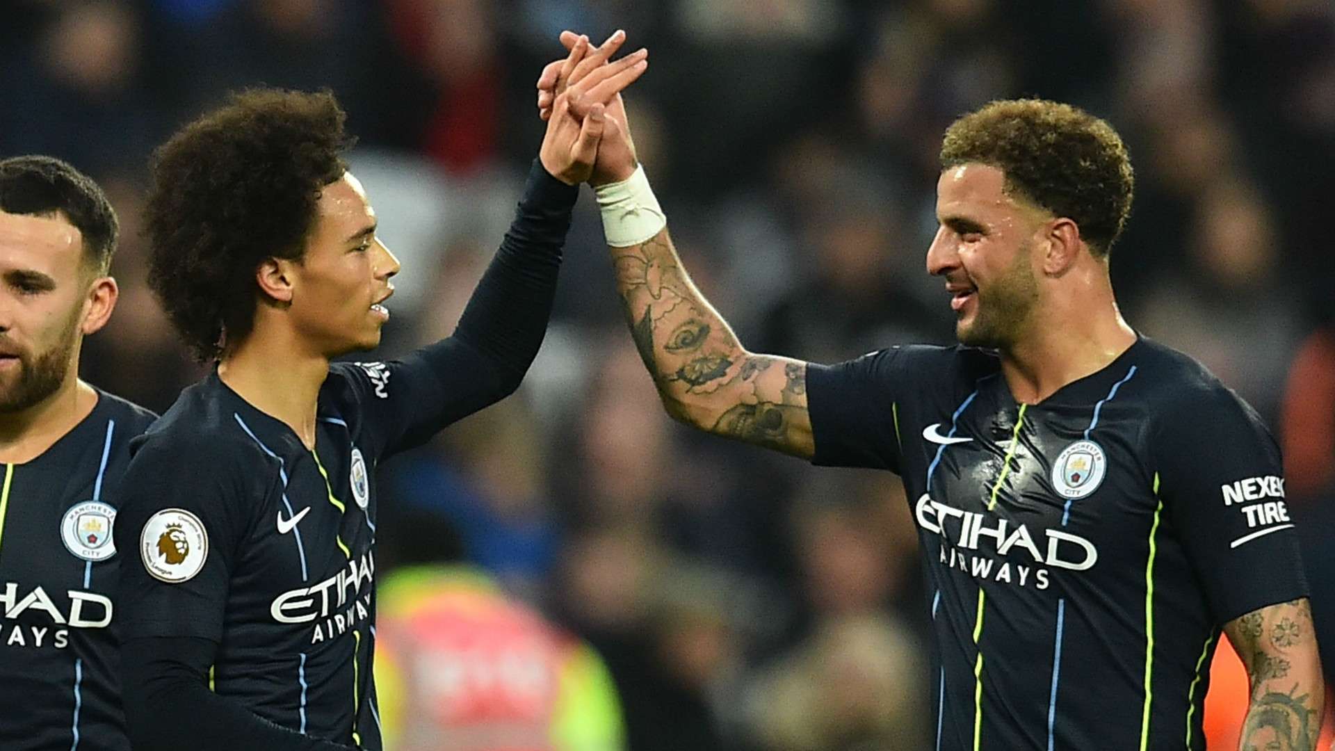 Leroy Sane Kyle Walker Manchester City 2018-19