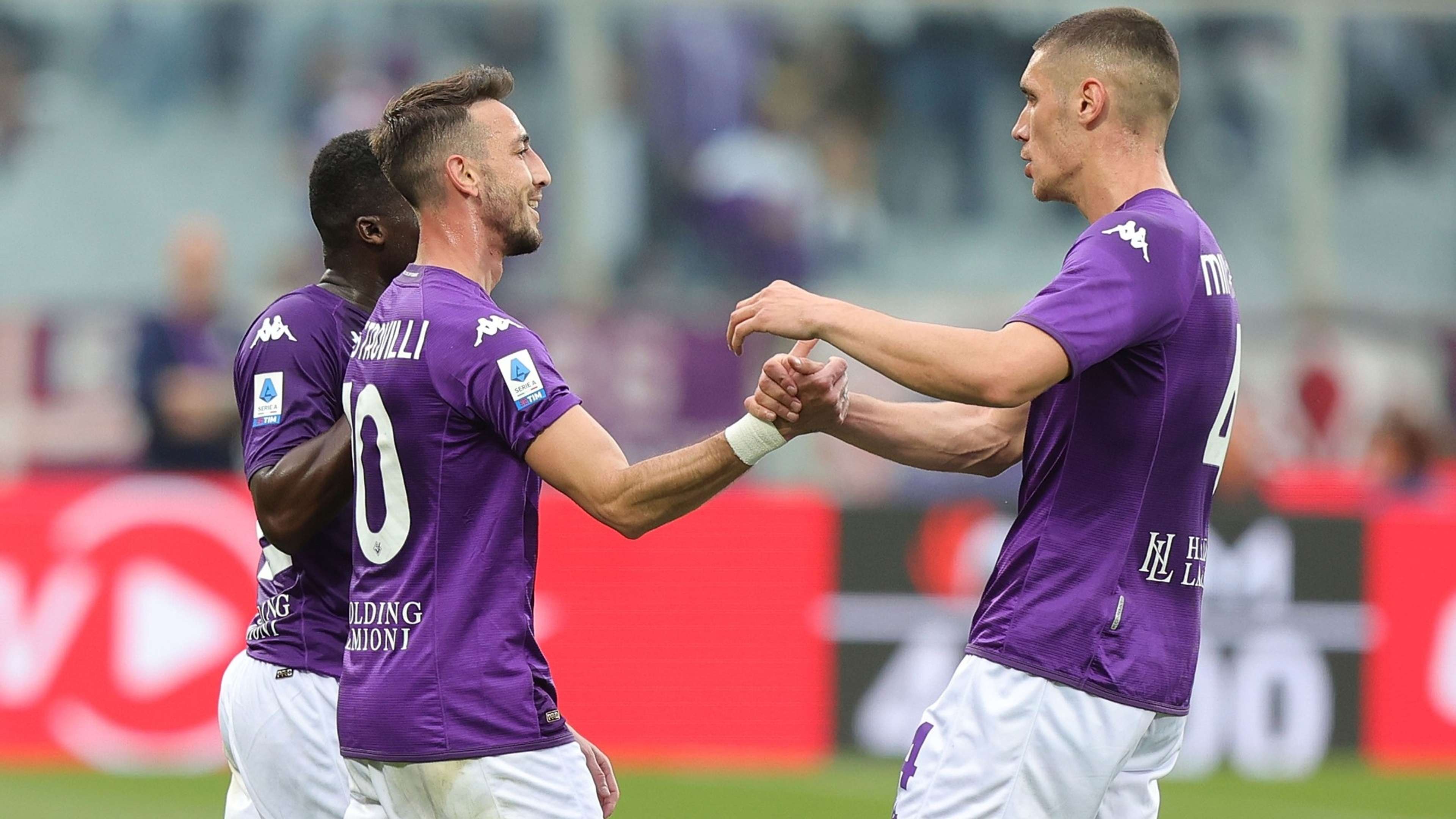 Fiorentina celebrates goal against Sampdoria