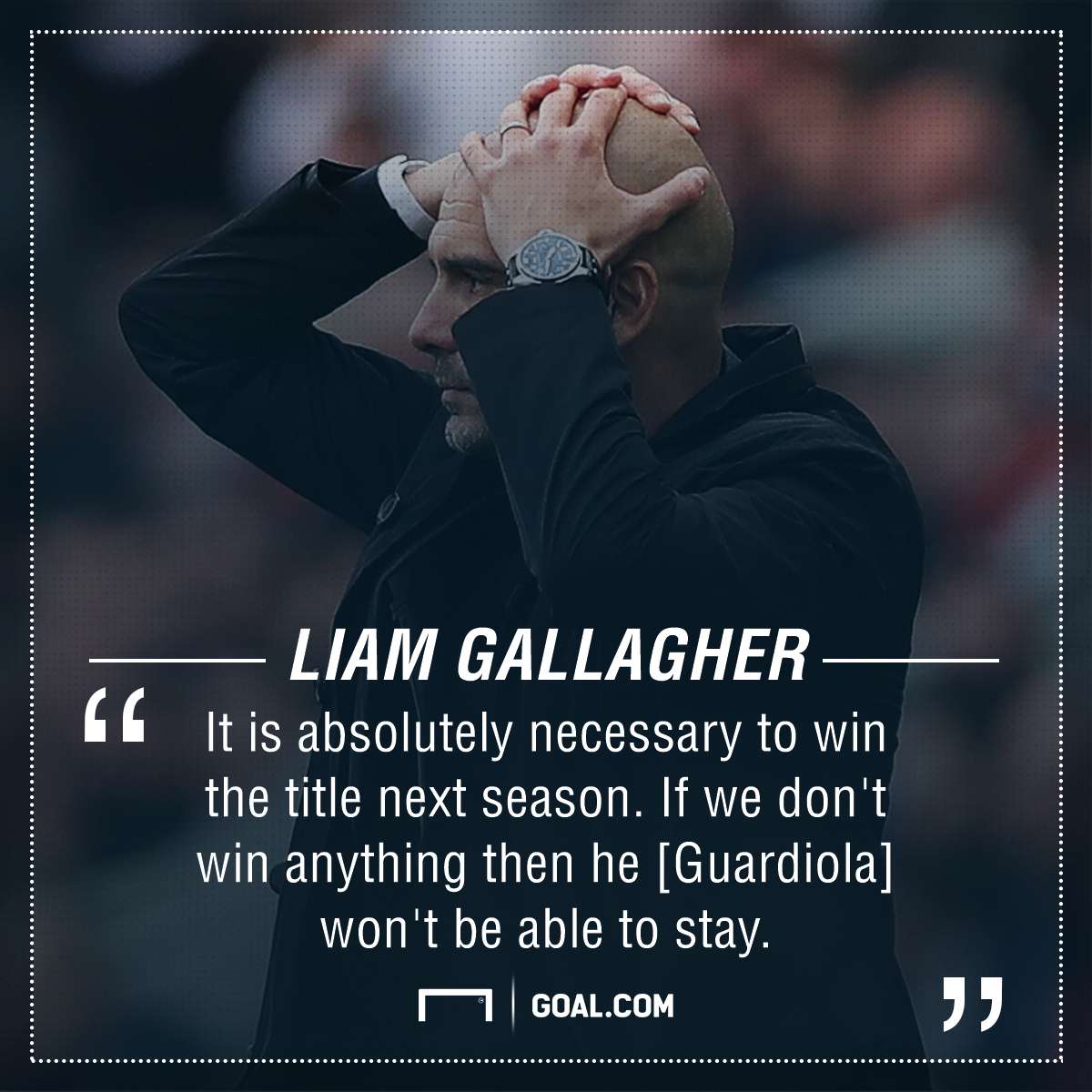 Pep Guardiola Liam Gallagher Manchester City