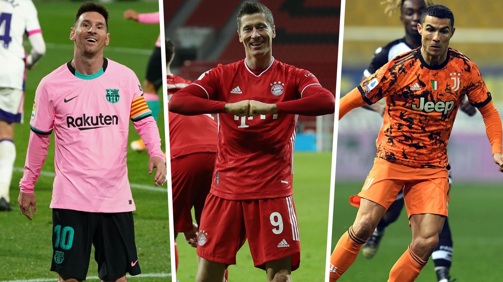 Messi, Lewandowski, Ronaldo