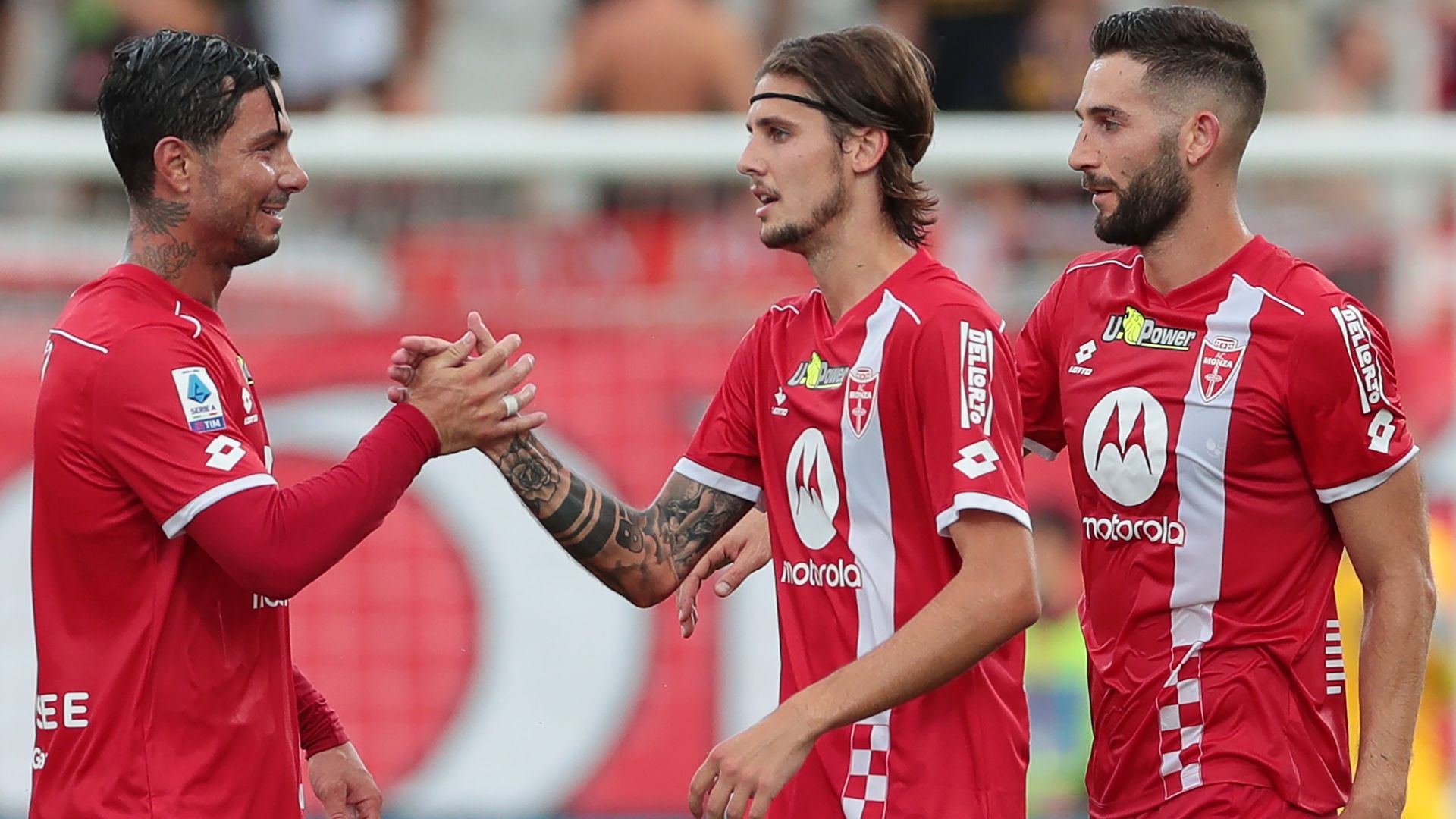 Monza celebrating Colpani Serie A