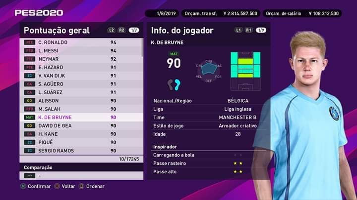 De Bruyne PES 2020