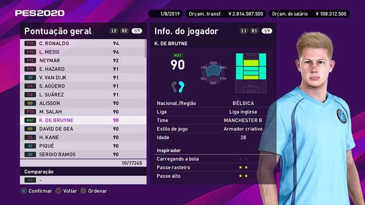De Bruyne PES 2020