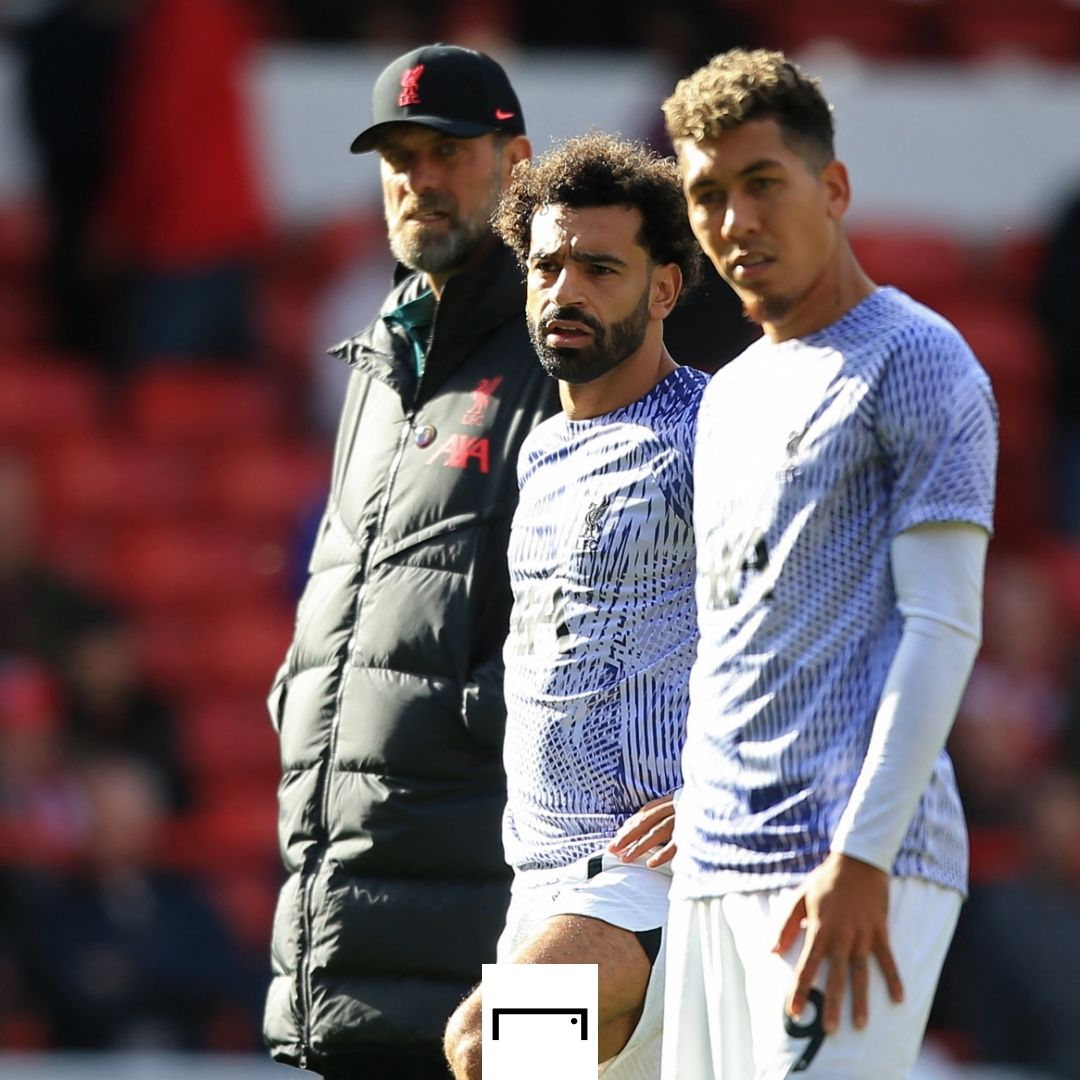 Jurgen Klopp Mohamed Salah Roberto Firmino Liverpool 2022-23 GFX