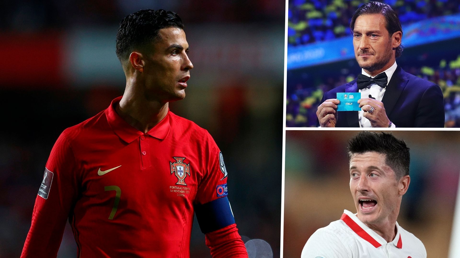 Cristiano Ronaldo Francesco Totti Robert Lewandowski World Cup play-off