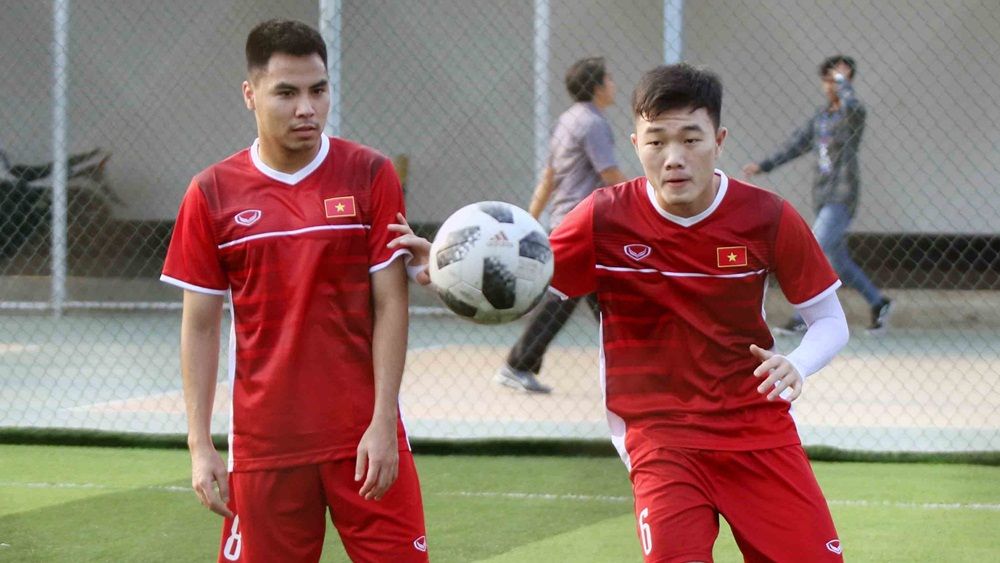 Buổi tập tử tế đầu tiên của Olympic Việt Nam tại Cikarang (Indonesia)