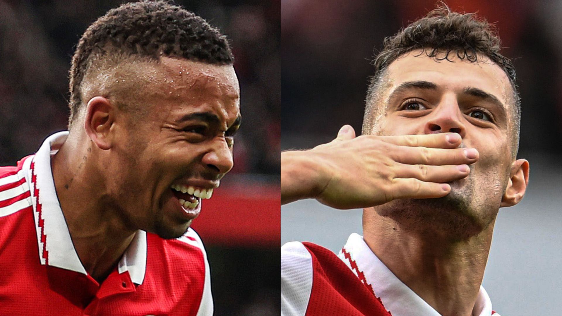 Gabriel Jesus Granit Xhaka close-up Arsenal