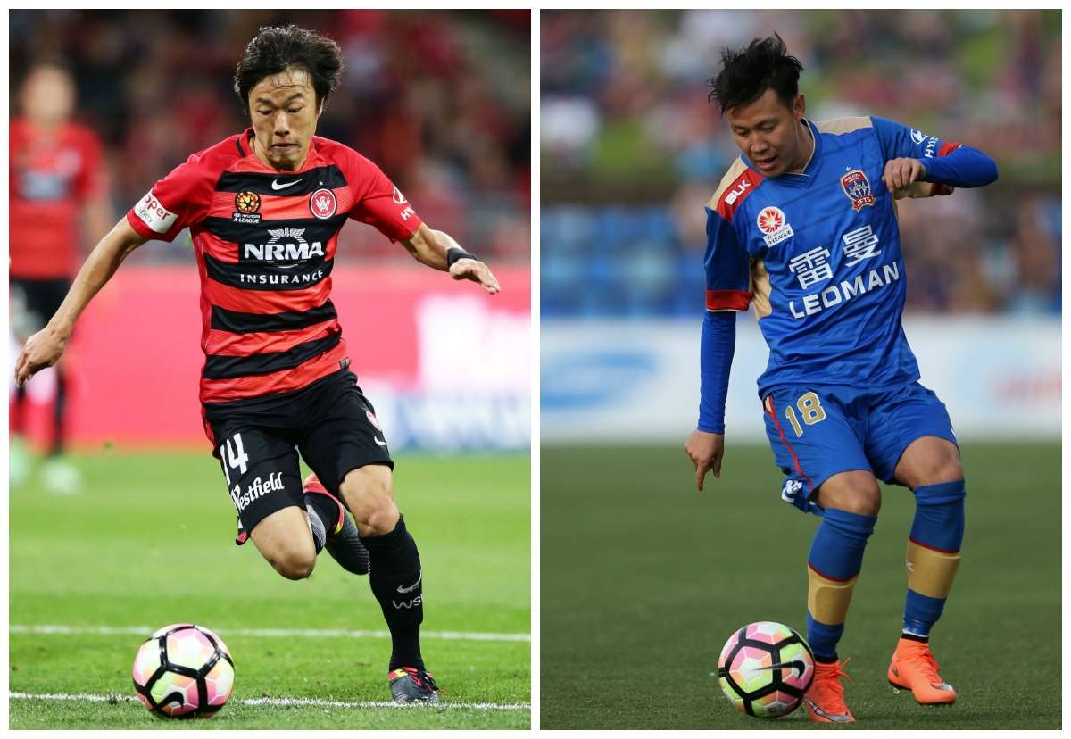 Jumpei Kusukami Western Sydney Wanderers Ma Leilei Newcastle Jets A-League