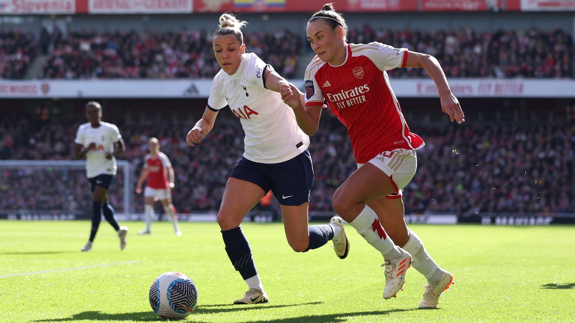 Celin Bizet Caitlin Foord Spurs Arsenal Women 2023-24