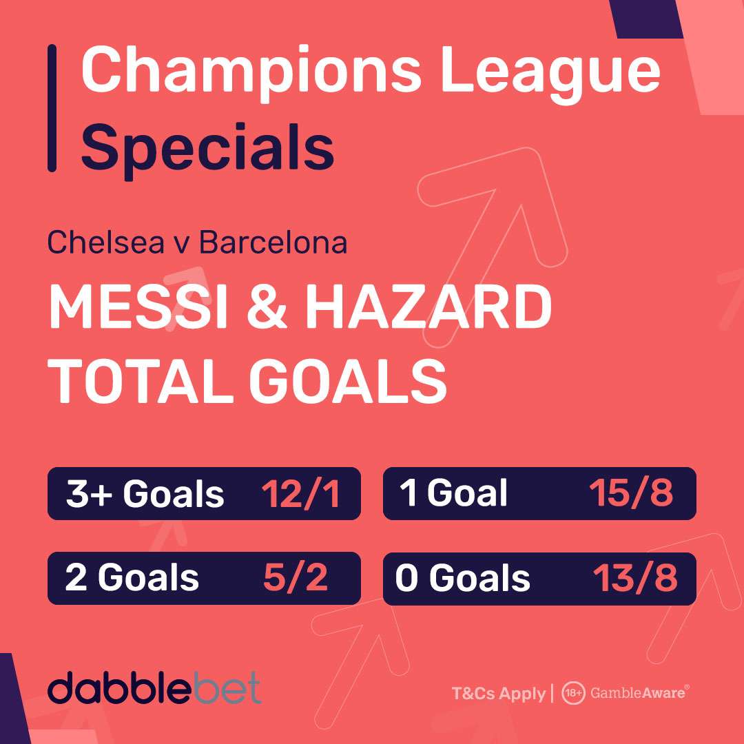 GFX dabblebet special Eden Hazard and Lionel Messi combined goals