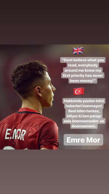 Emre Mor Instagram Story 07142019
