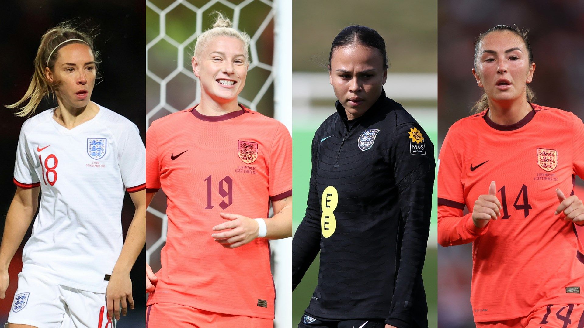 Jordan Nobbs Beth England Ebony Salmon Katie Zelem composite