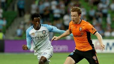 Bruce Kamau Corey Brown Melbourne City v Brisbane Roar A-League 11022017